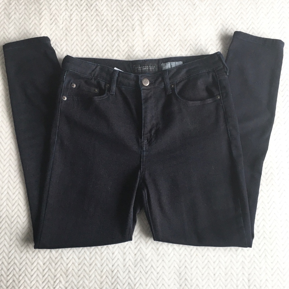 Aeropostale Navy Blue High Waisted Ankle Jeggings